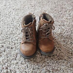 wonder nation Brown Lace-Up Kids Boots